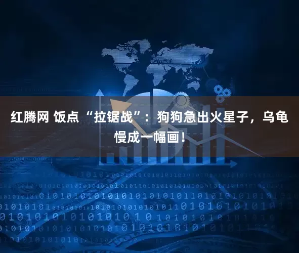 红腾网 饭点 “拉锯战”：狗狗急出火星子，乌龟慢成一幅画！
