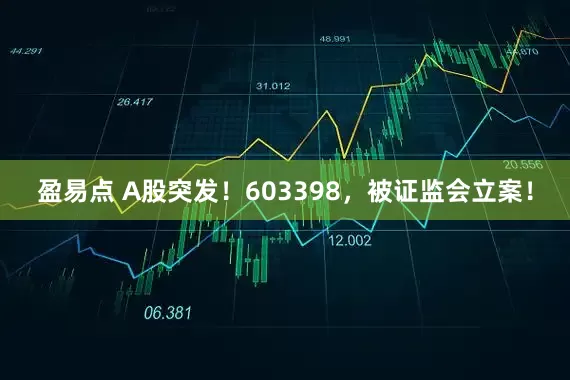 盈易点 A股突发！603398，被证监会立案！