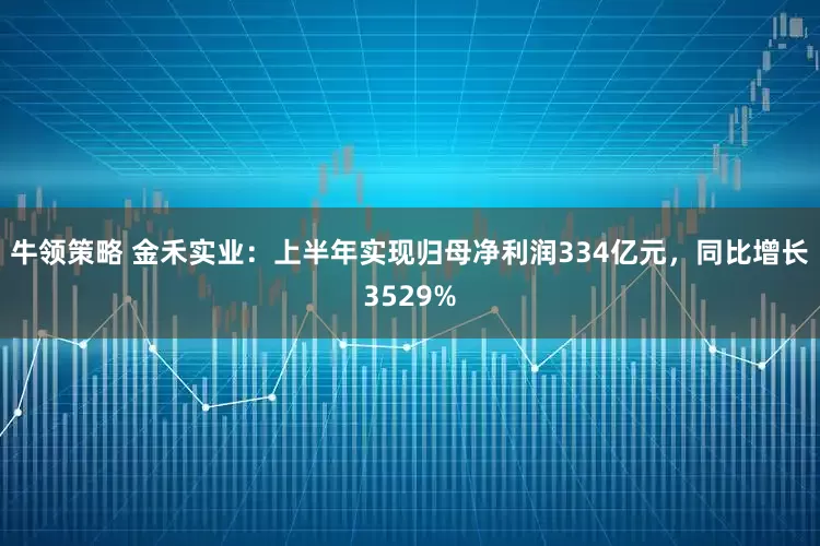 牛领策略 金禾实业：上半年实现归母净利润334亿元，同比增长3529%